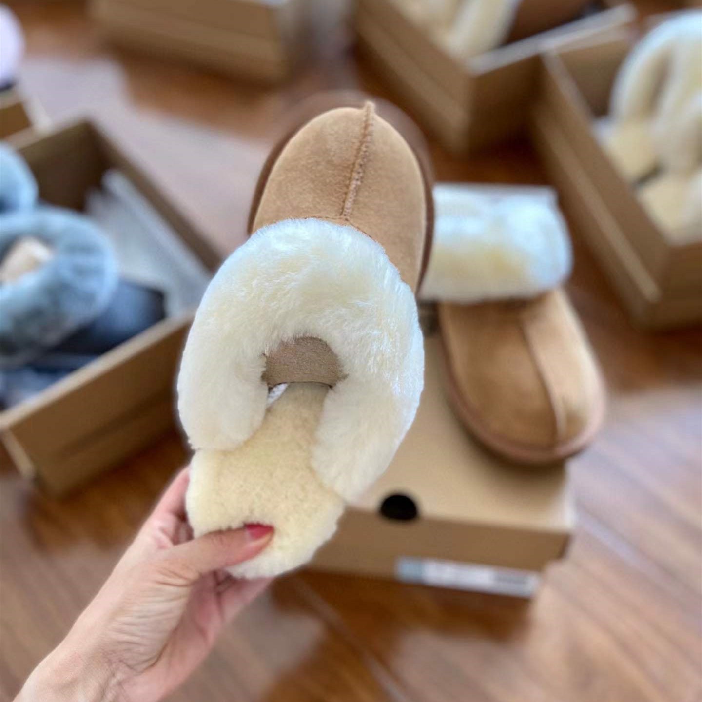 【Shoes】裏起毛スリッパ W14551