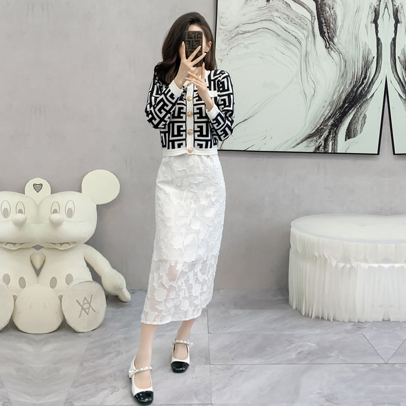 【Set】新入荷~カーデ +キャミワンピ 2点セット Z-6631