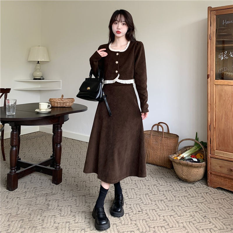 【Set】ジャケット+スカート 2点セット Z8198