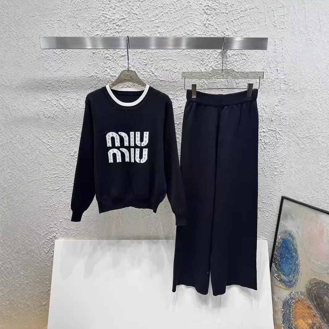 【Set】4色選択可ニット+パンツ 2点セット W14395