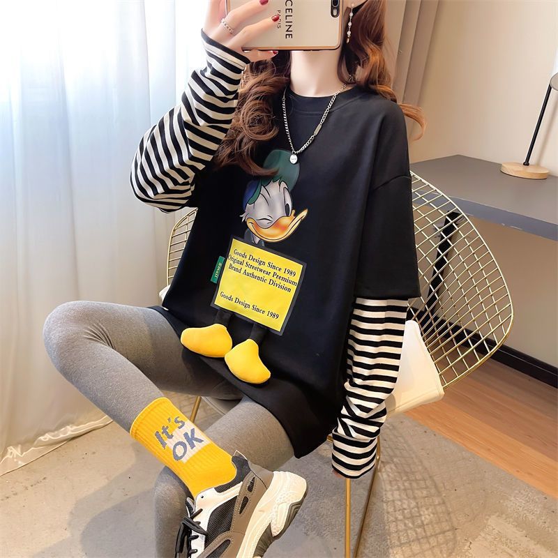 【Tops】フェイクレイヤードパーカー Z7682