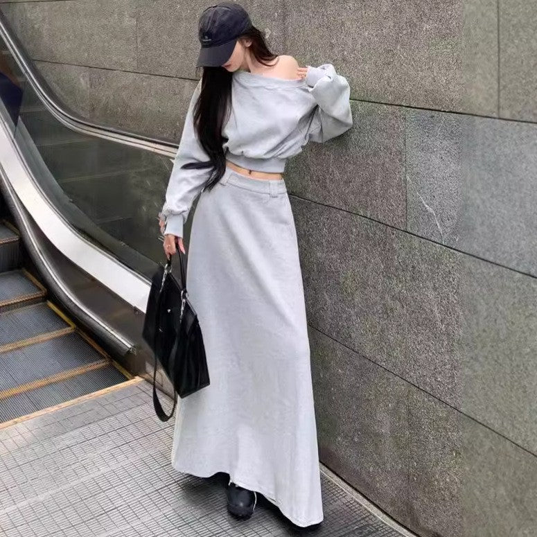 【Set】パーカー+スカート セット Z8101