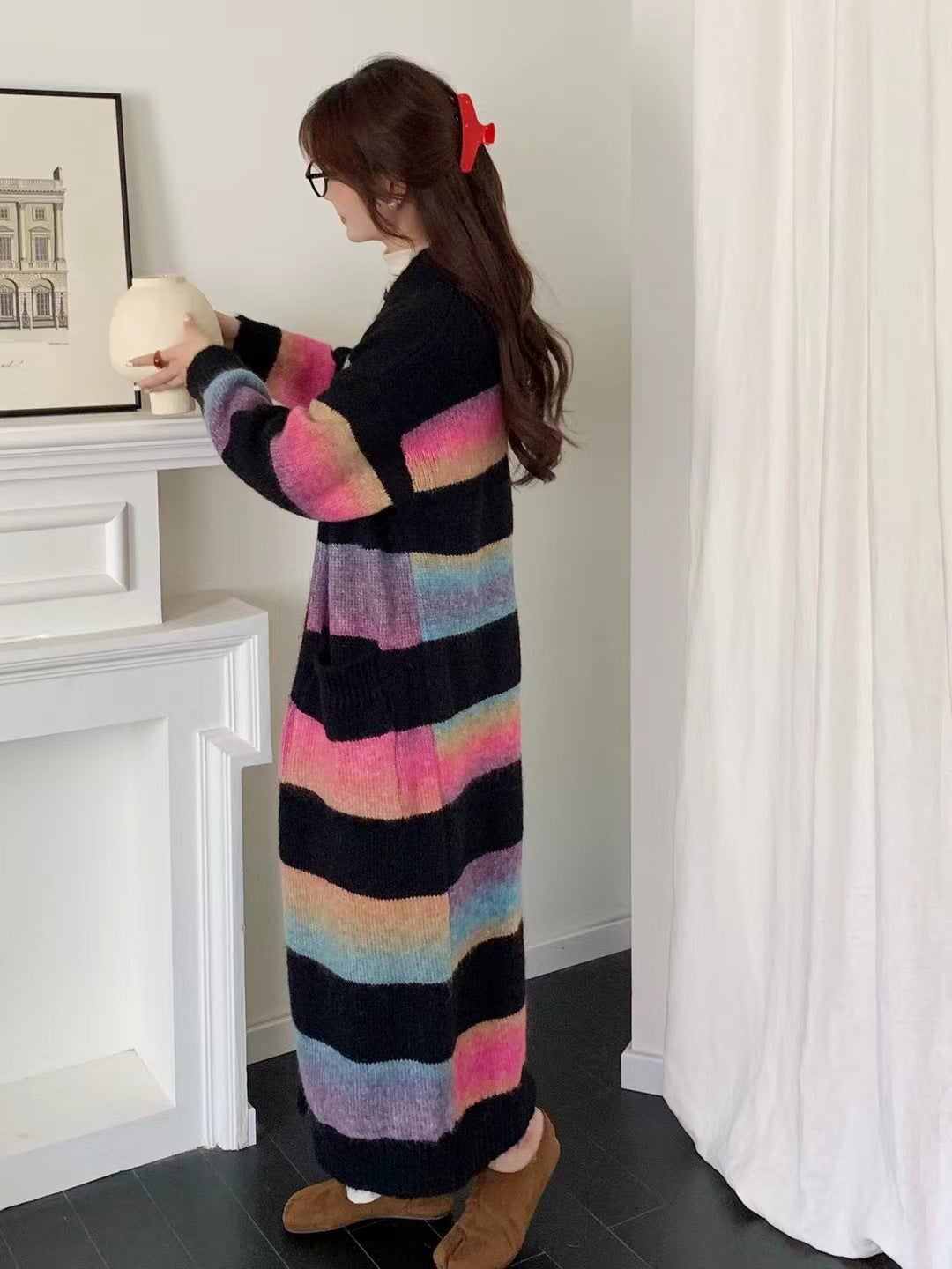 【Outer】ロング丈カーディガン W13719
