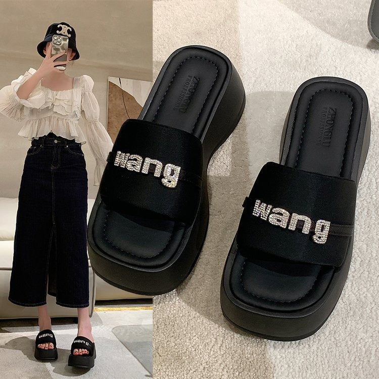 【Shoes】厚底スリッパ W12361