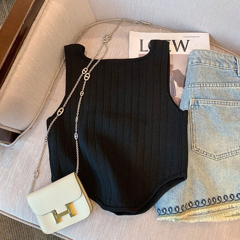 【Tops】ニットタンクトップ W12475