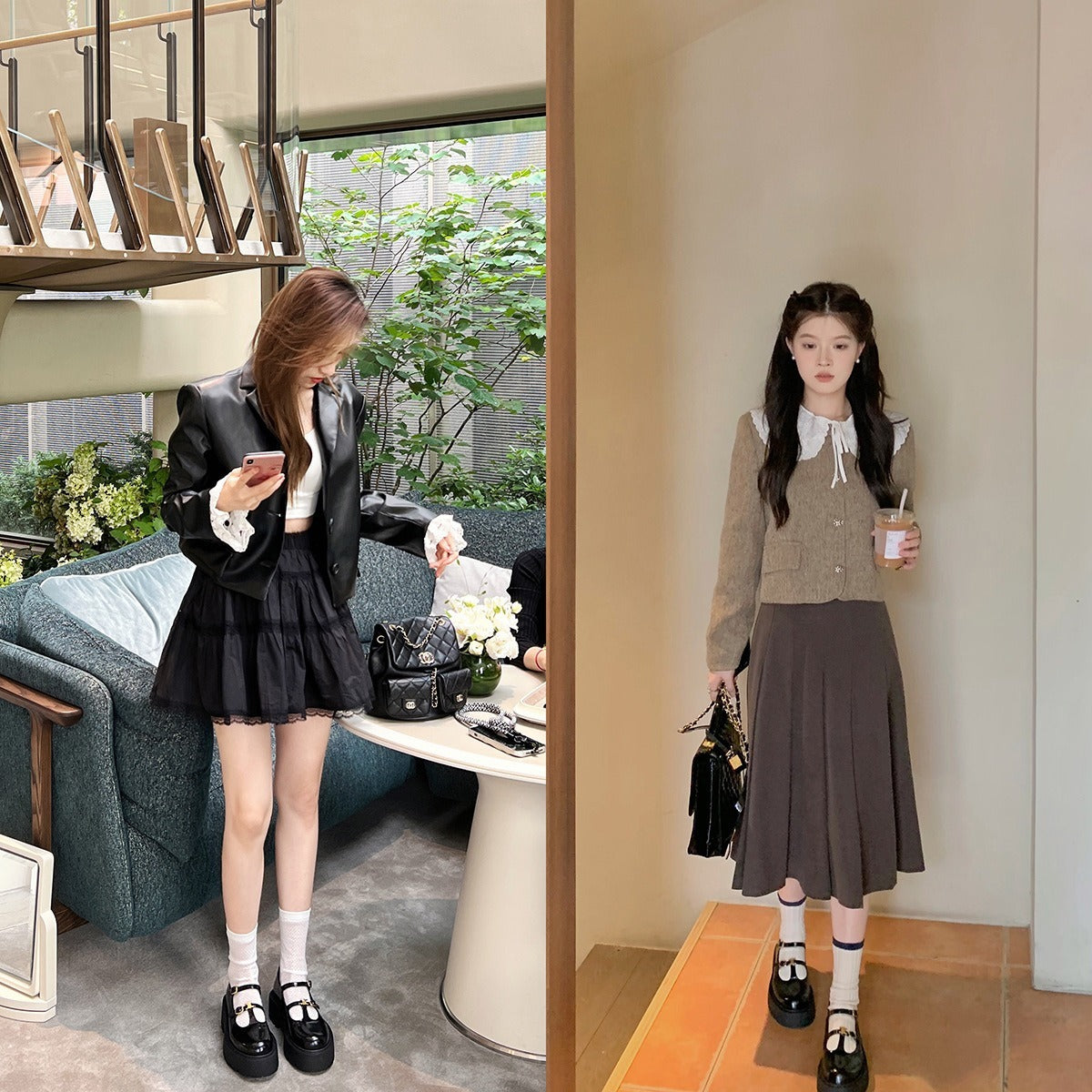 【Shoes】PUフラットシューズ W13357