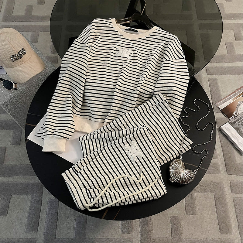 【Set】ロゴ刺繍2点セット トレーナー + パンツ Z-6468