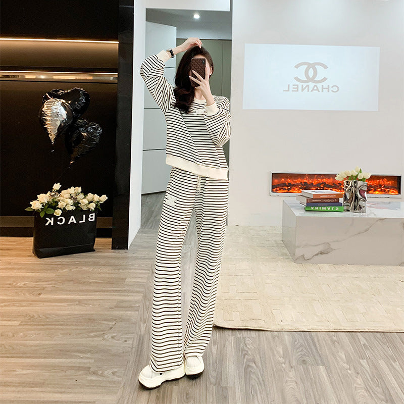 【Set】ロゴ刺繍2点セット トレーナー + パンツ Z-6468