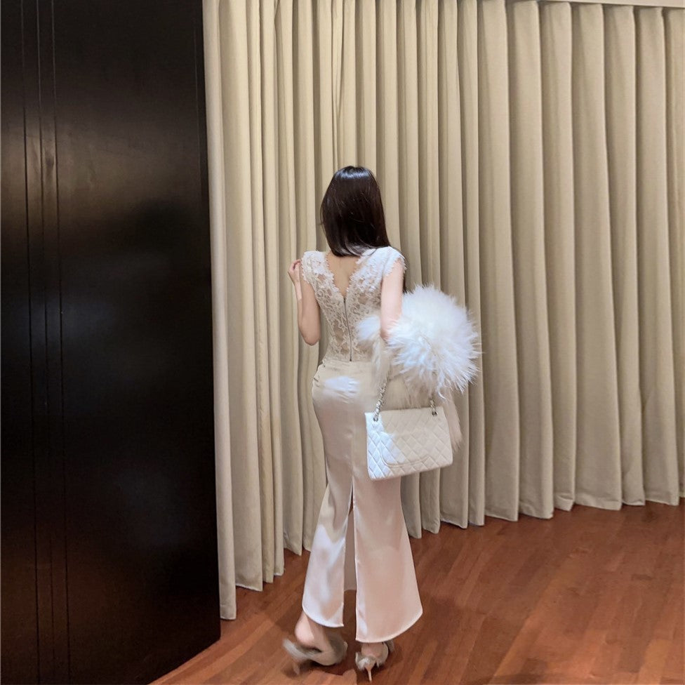 【Set】レーストップス + マーメイドスカート セット Z7689