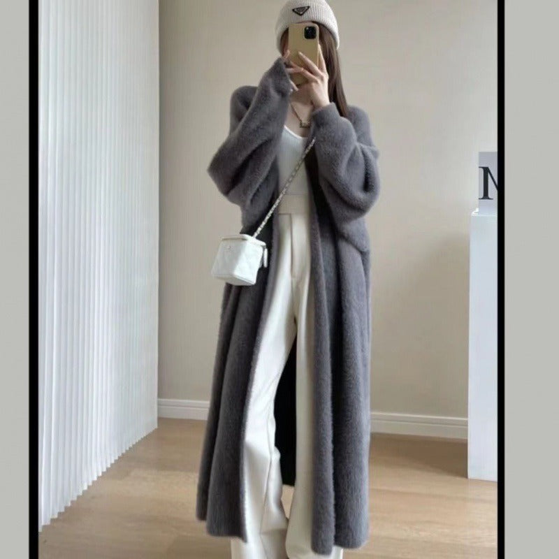 【Outer】ロング丈ニットカーディカン W14288