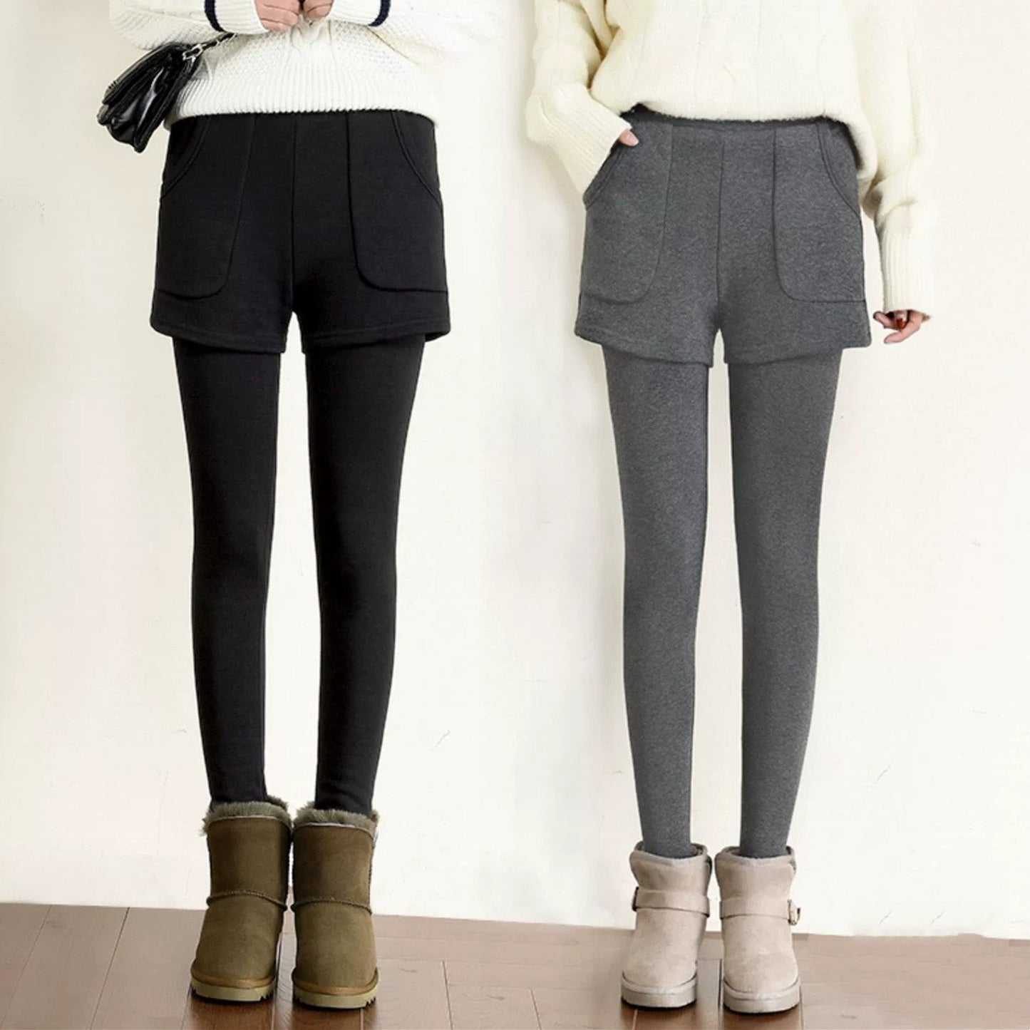 【Bottoms】新入荷~フェイクレイヤードガウチョパンツ W10204