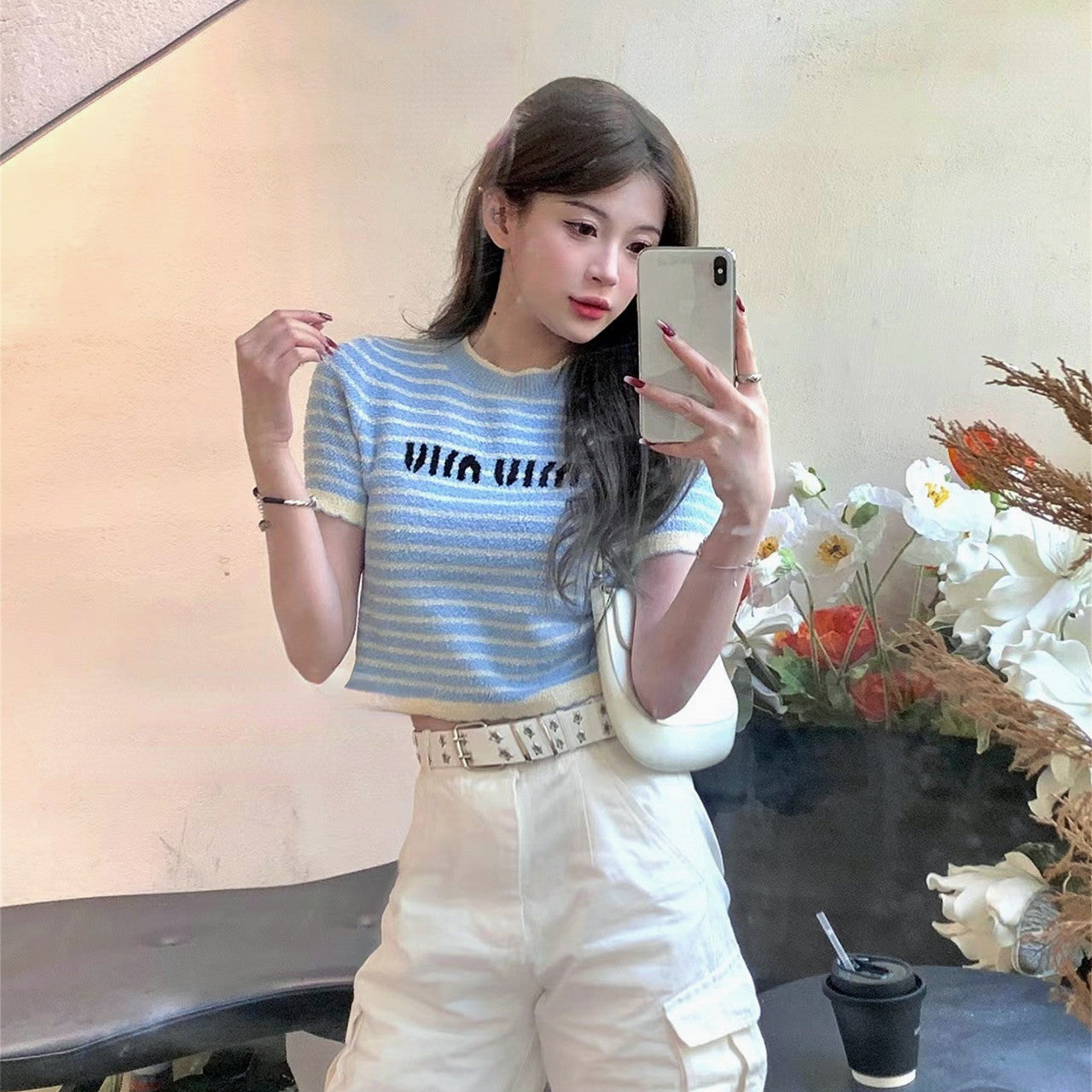 【Tops】半袖ニット W11999