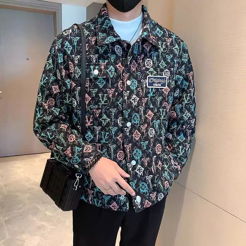 【Mens】2色展開プリントジャケット Z7186