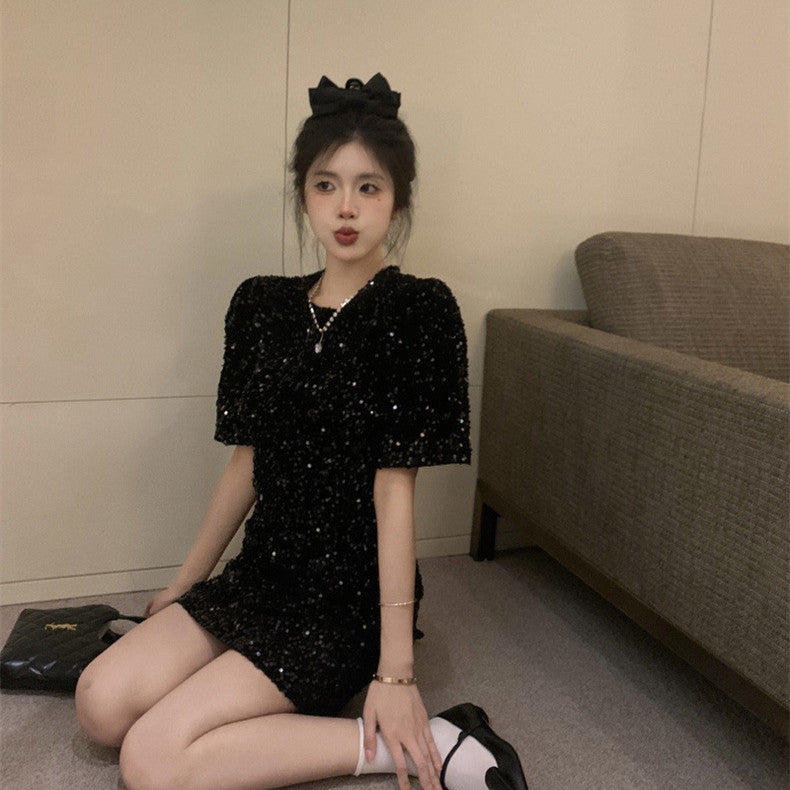 【Dress】back透かし彫りワンピース W11858