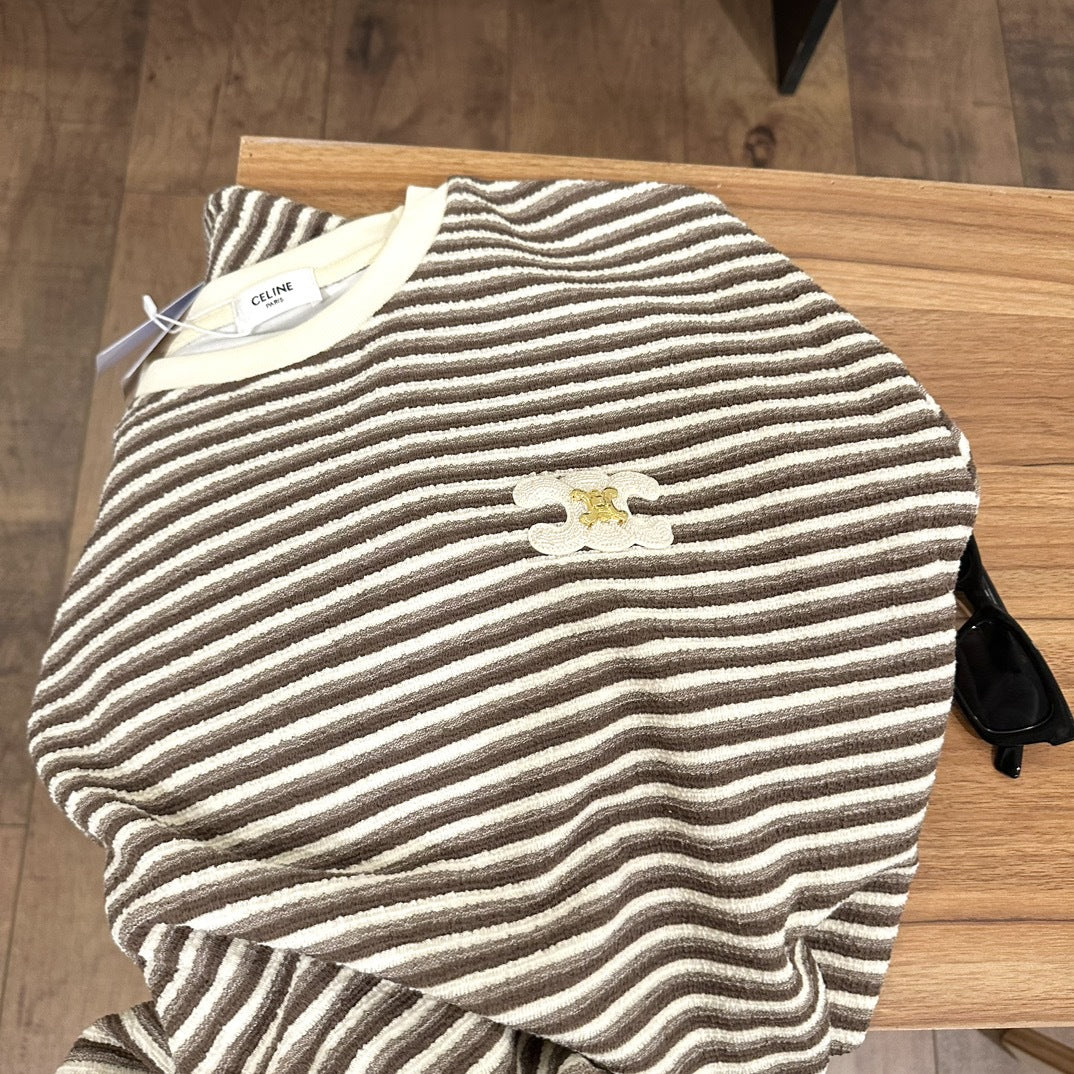 【Tops】ボーダー柄Tシャツ W11206