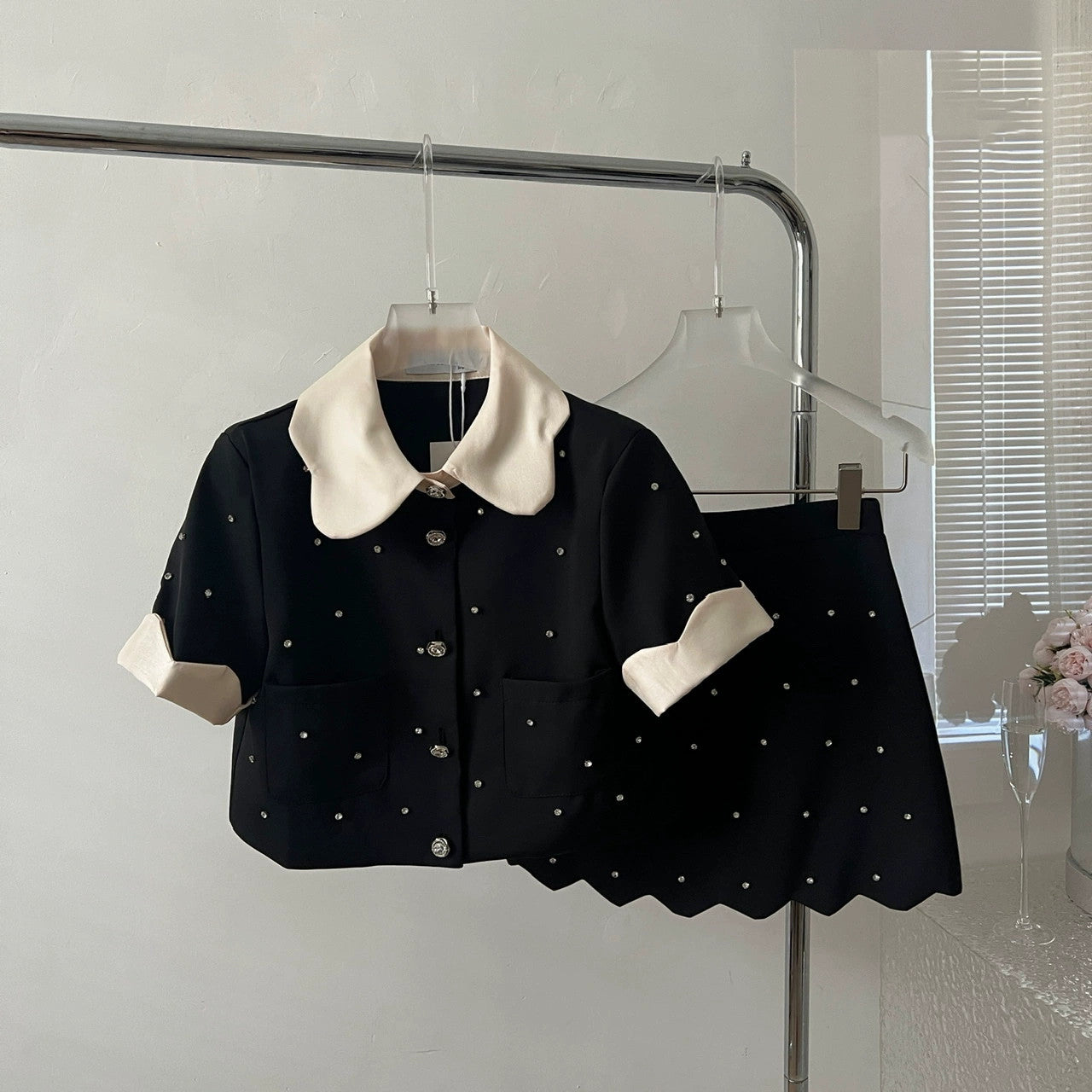 【Set】可愛い2点セット ジャケット + スカート  W11207