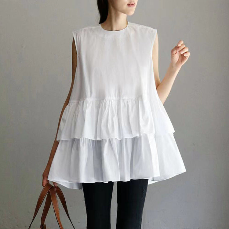 【Tops】7色ノースリーブシャツ W11870