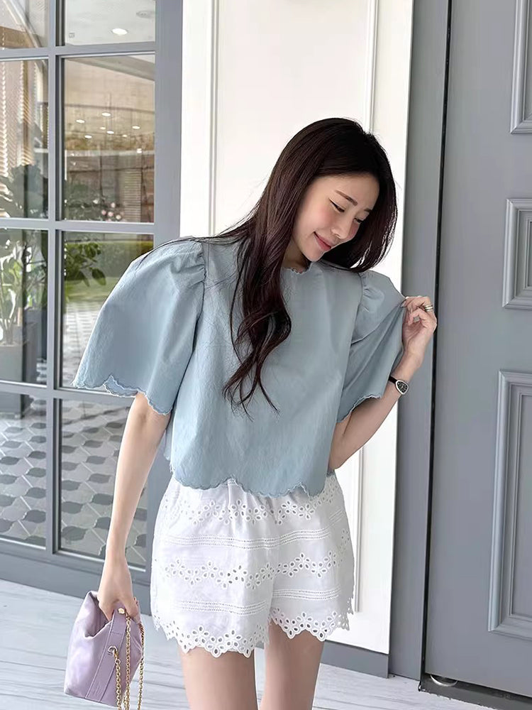 【Tops】スウィート夏シャツ W11448