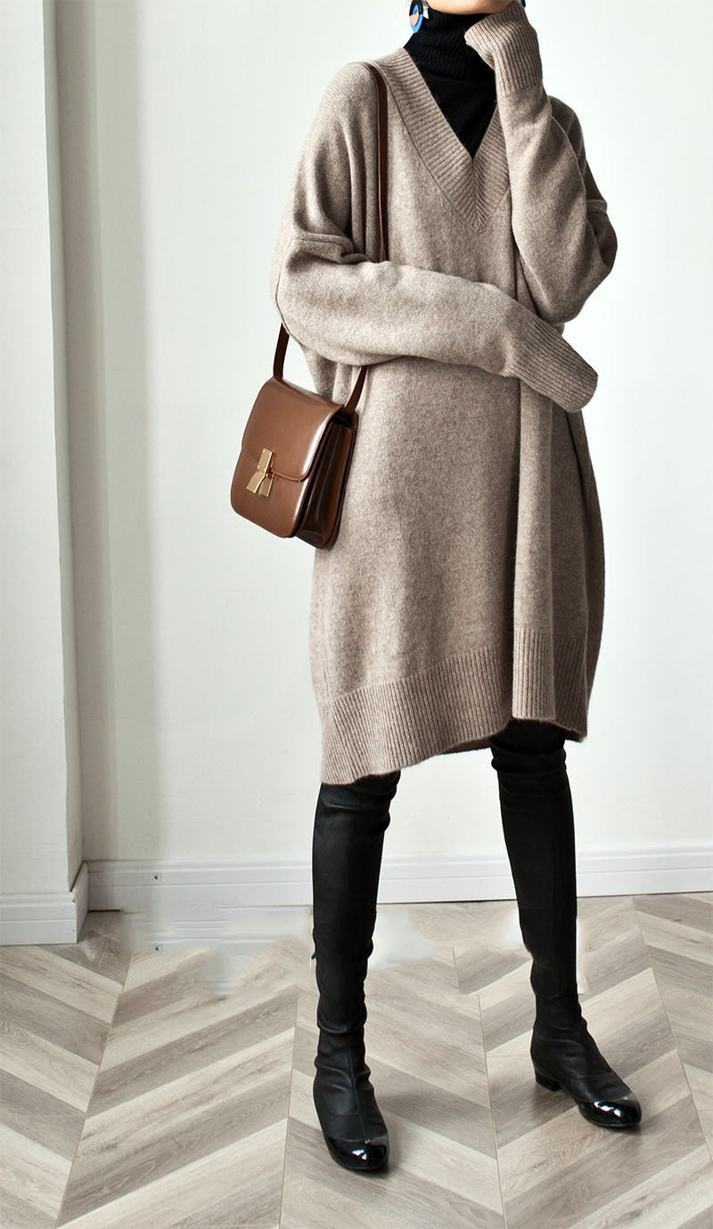 【Dress】オフィス通勤ニットワンピース W13333