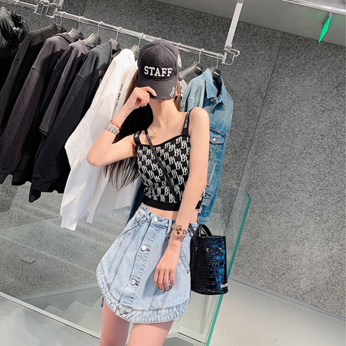 【Tops】人気ニットタンクトップ W14038