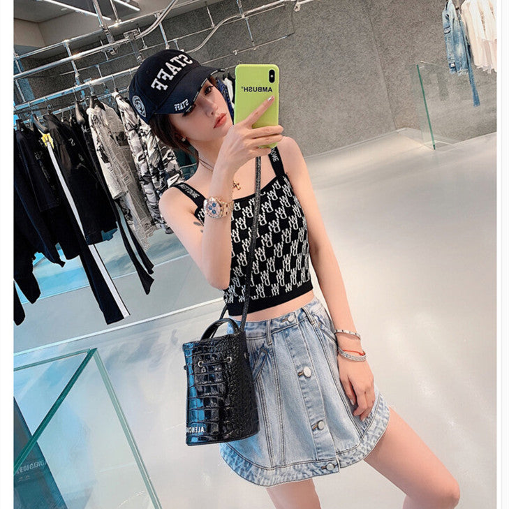 【Tops】人気ニットタンクトップ W14038