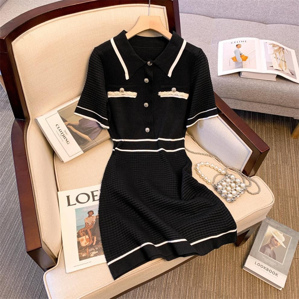 【Dress】POLOネックワンピース W11505