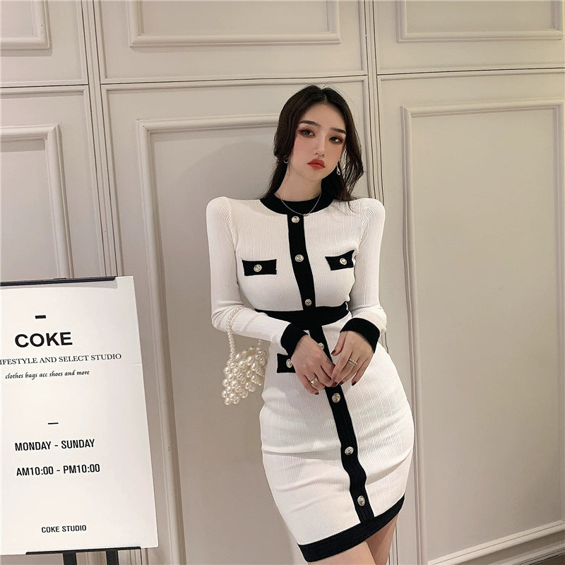 【Dress】フレンチニットワンピース Z7565