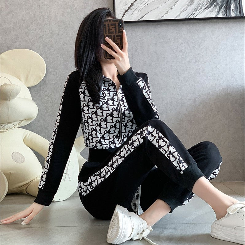 【Set】英文字2点セット ジャケット + パンツ  Z-6452