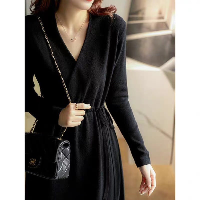 【Dress】着瘦せニットワンピース W9438