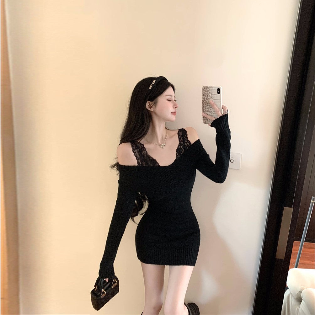 【Dress】レース切替ワンピース Z8298