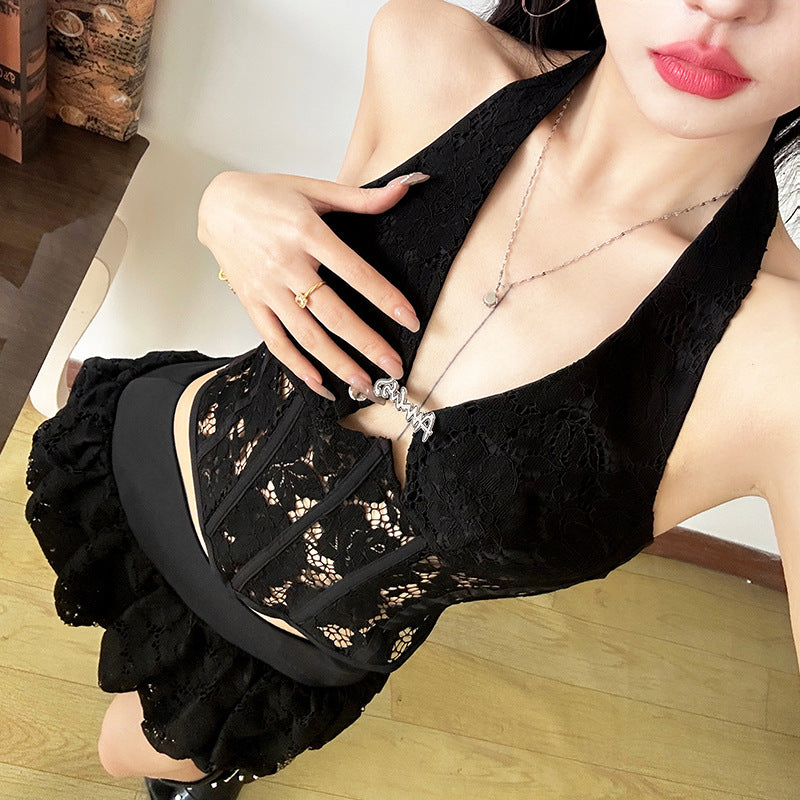 【Tops】人気ホルターネックベスト T01227