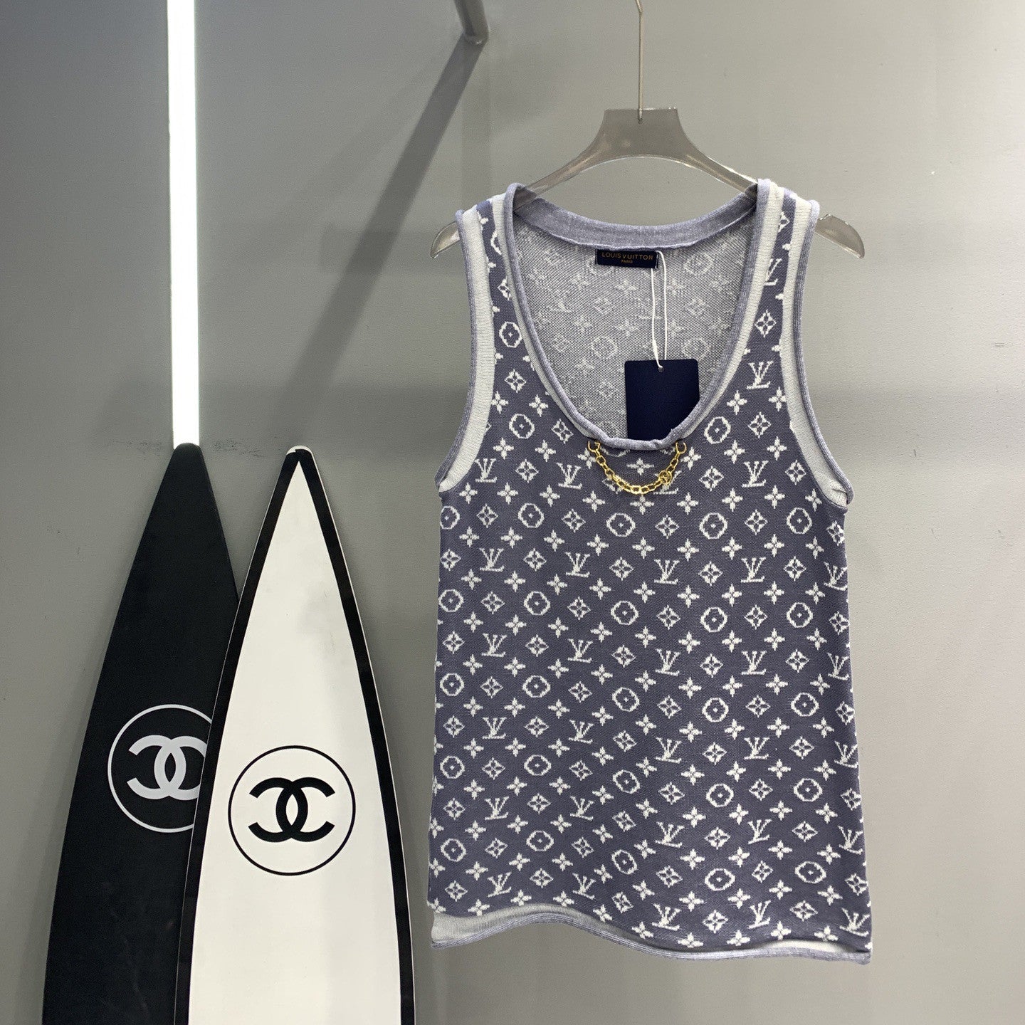【Tops】ジャカードタンクトップ W12515