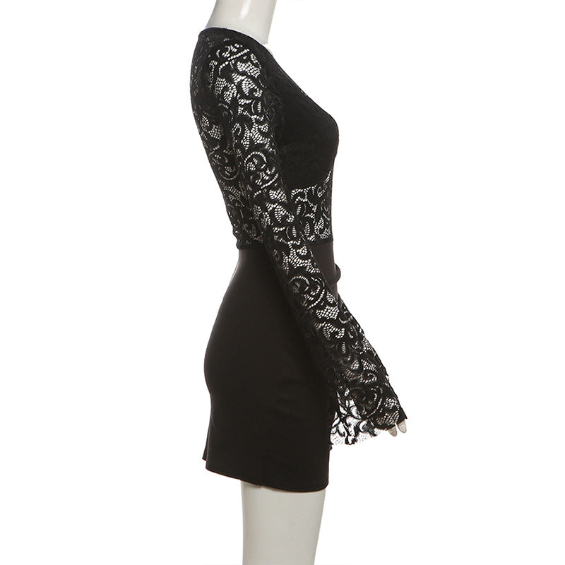 Dress】セクシーレースワンピース T01216