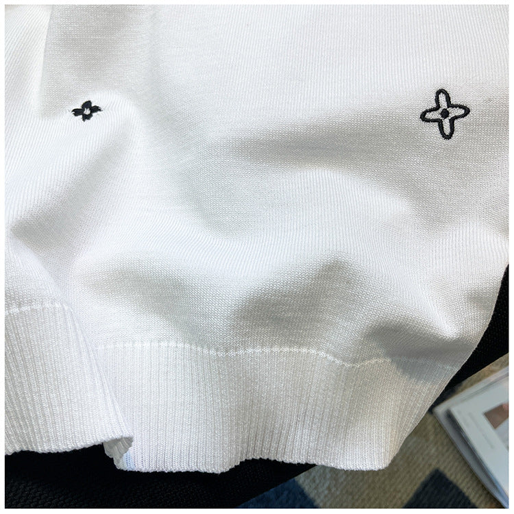 【Tops】ニットTシャツ W12426