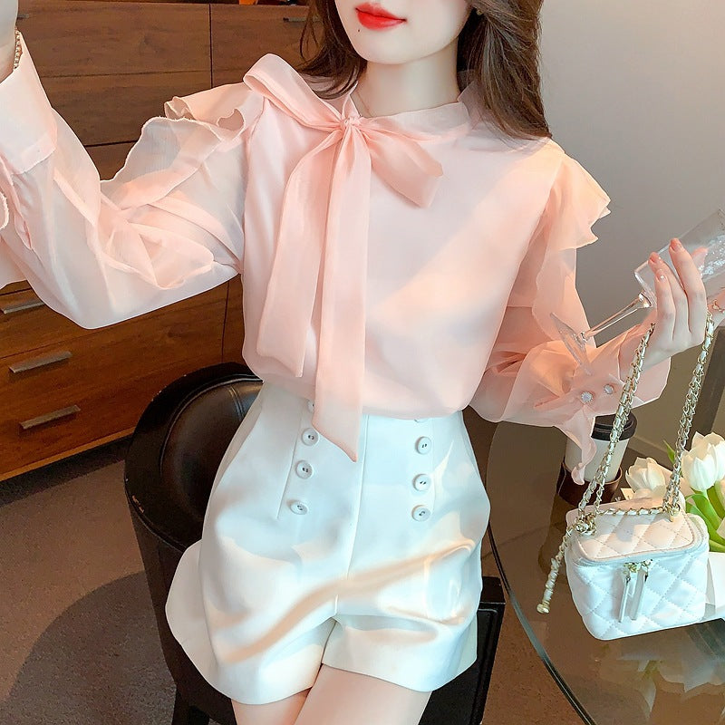 【Tops】新入荷~レディース春秋きれいめ人気シフォンブラウス Z-5654