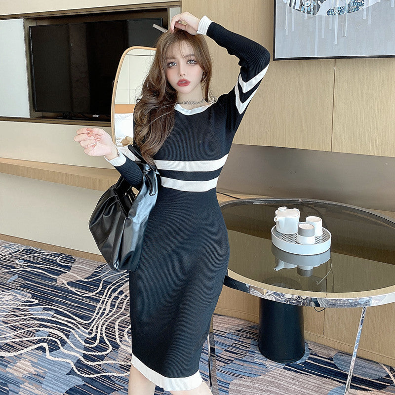 【Dress】新入荷~タイトニットワンピース W9618