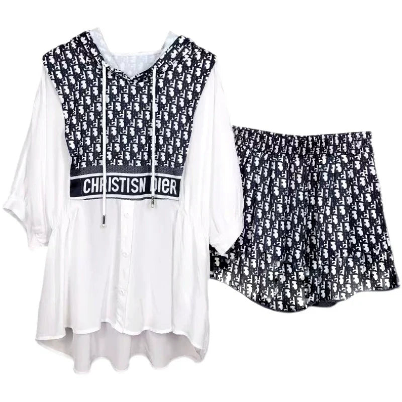 【Set】新入荷~セットアップ ブラウス+ パンツ    W10887