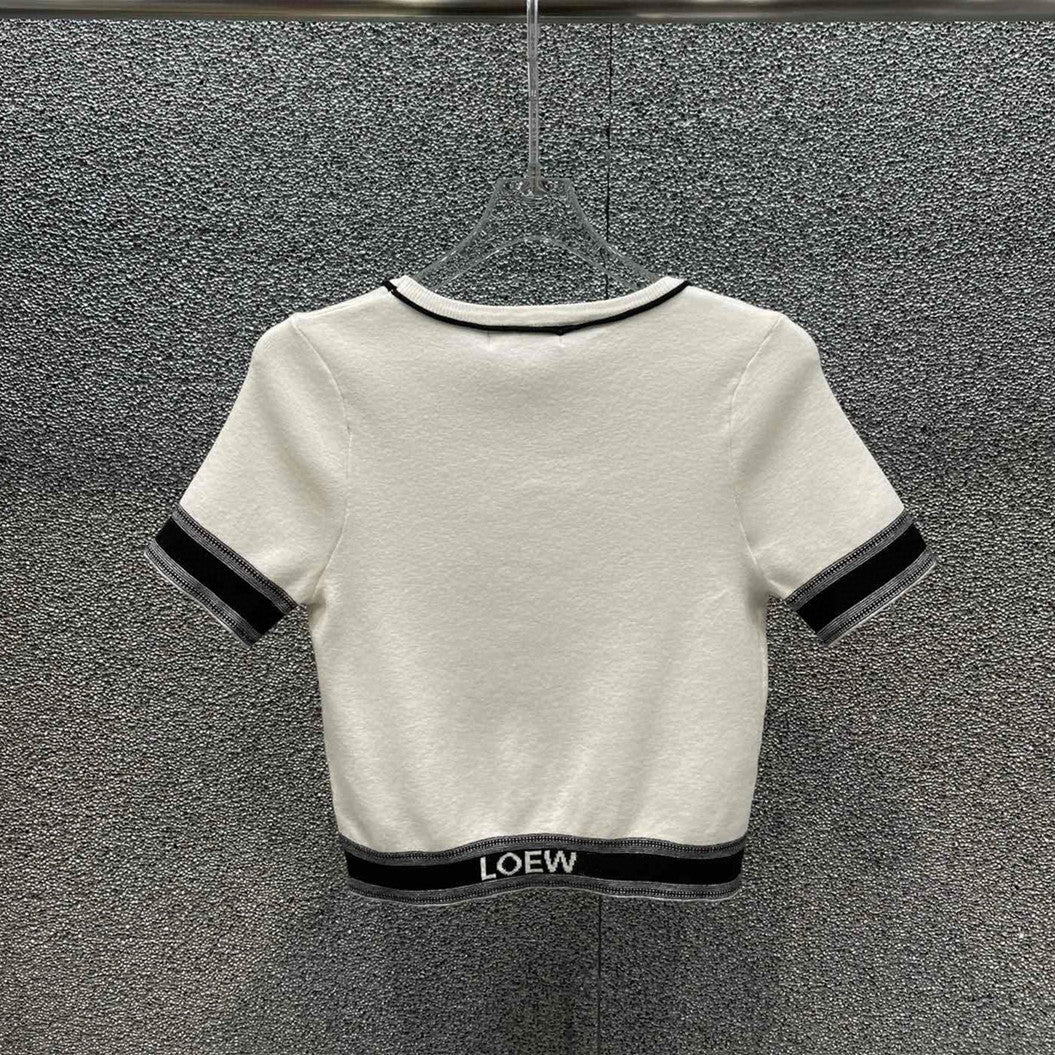 【Tops】ミニニットTシャツ W12431