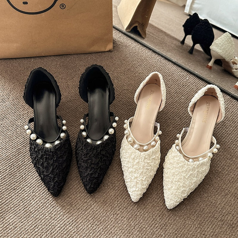 【Shoes】ツイード風パンプス W12757