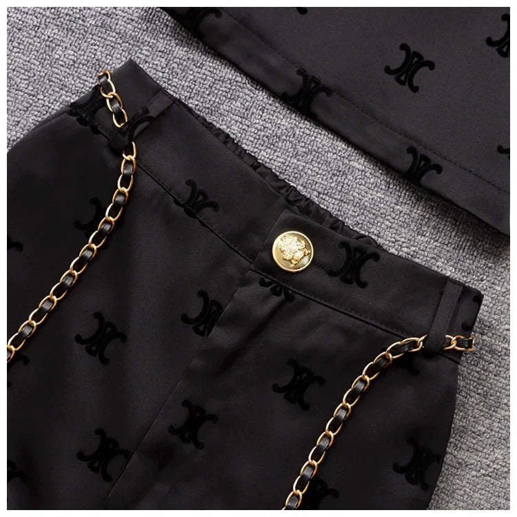 【Set】ジャケット+キャミソール+パンツ3点セット W10967