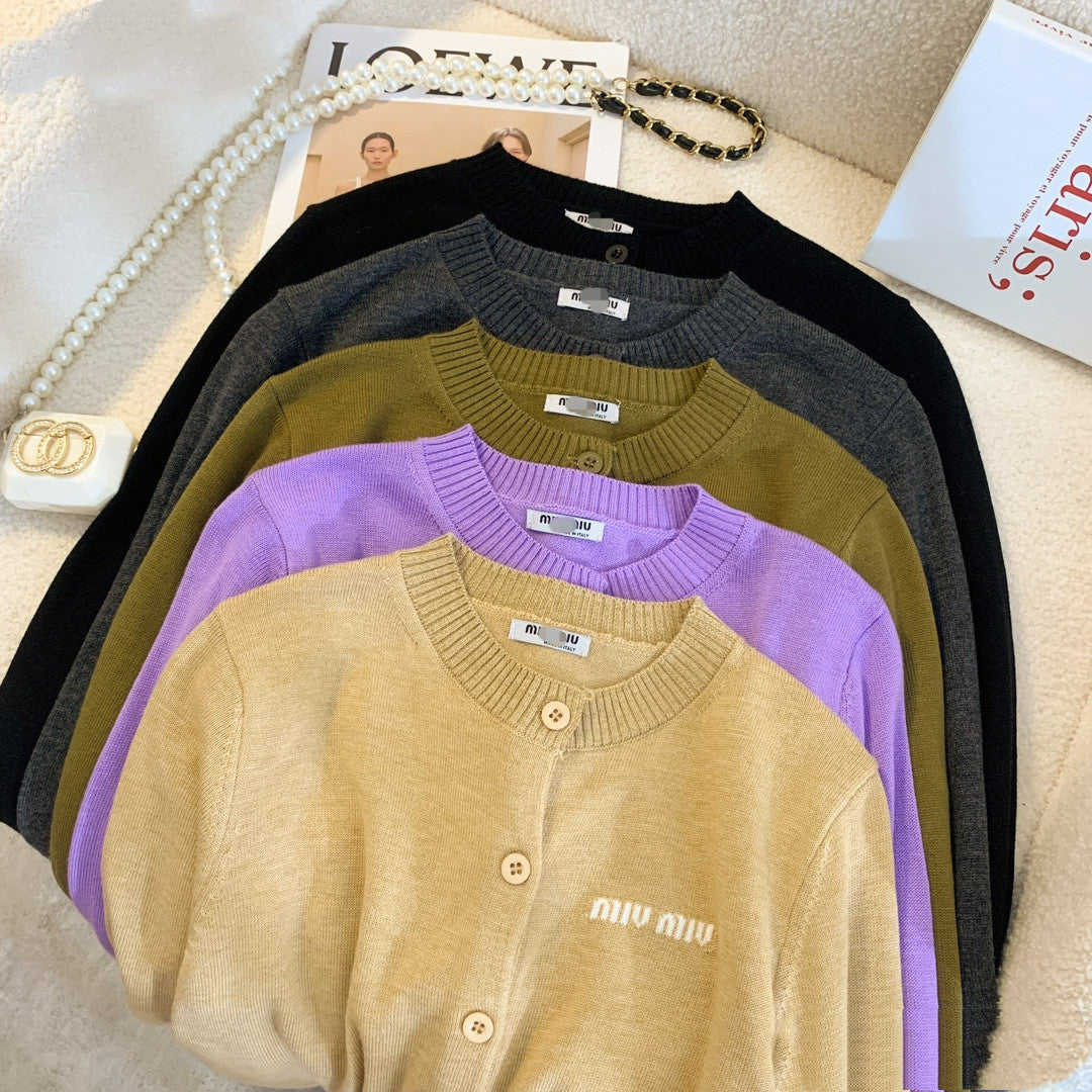 【Outer】5色展開ニットカーディガン W9999