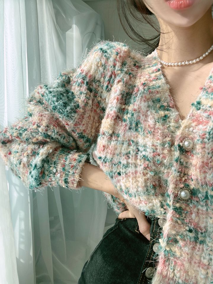 【Outer】3色展開カーディガン W13390