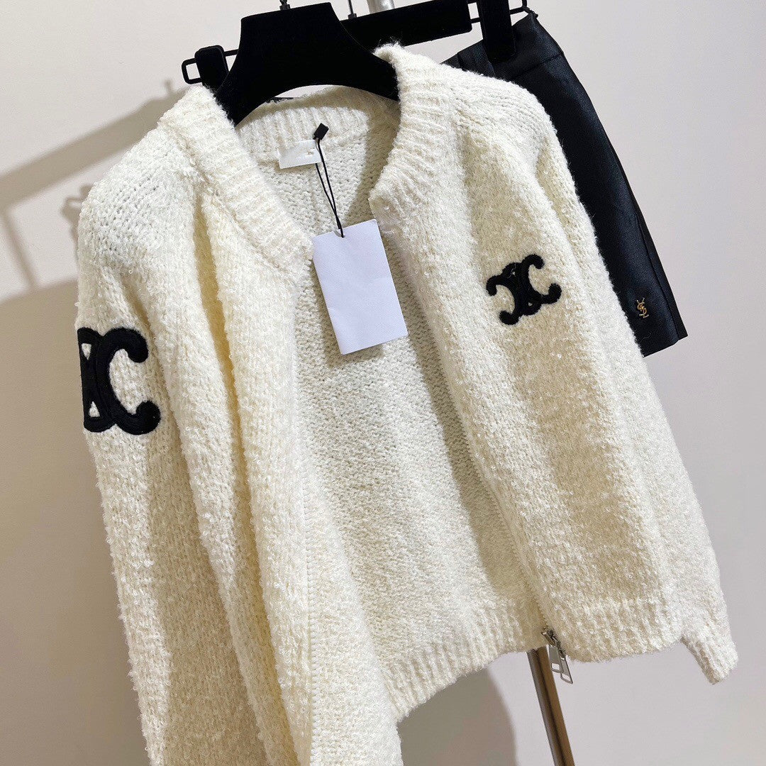 【Outer】ロゴ刺繍カーディガン Z-6475