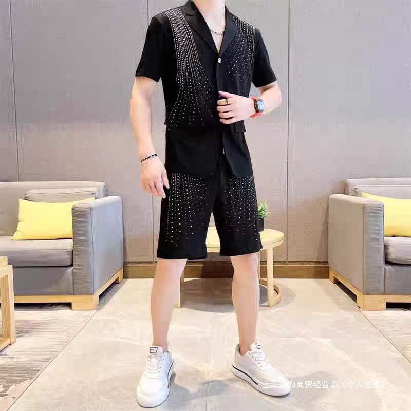 【Mens】シャツ + ショートパンツ メンズセット Z7138