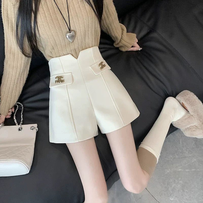 【Bottoms】2色展開~スーツショートパンツ W9105