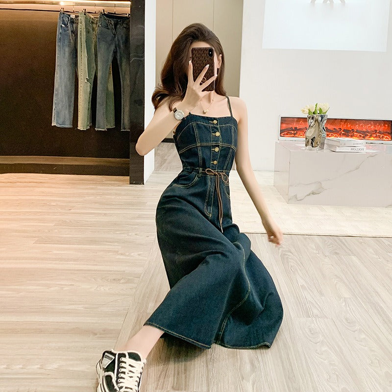 【Dress】デニムキャミソールワンピース W11815