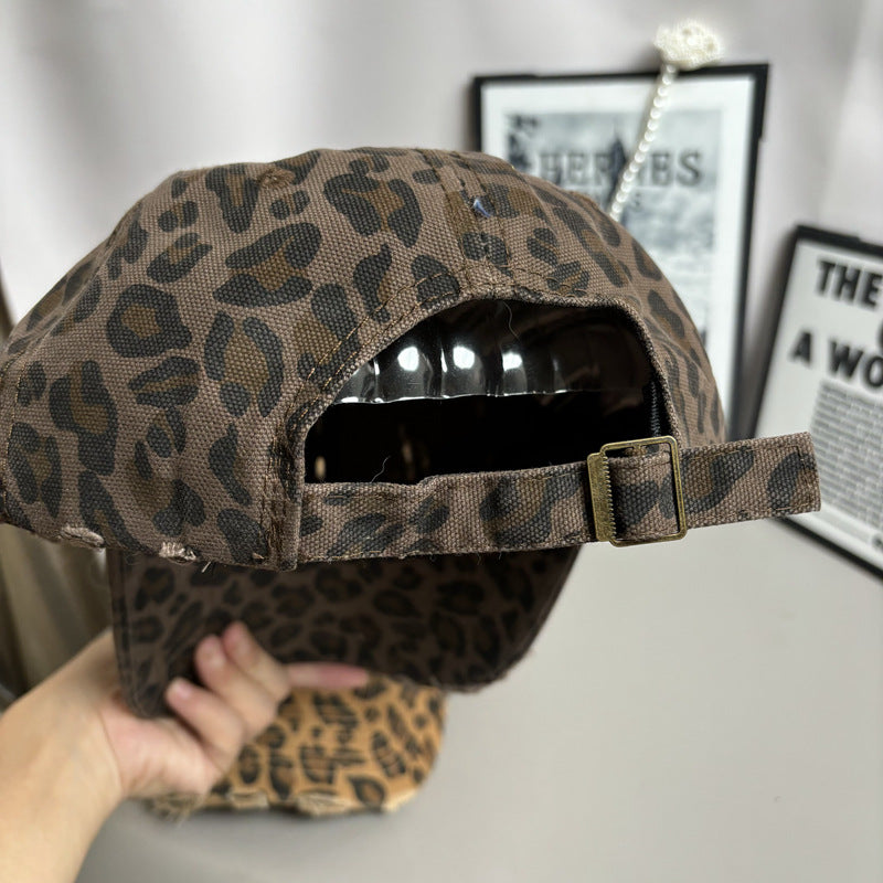 【雑貨】ヒョウ柄ベースボールキャップ T01148