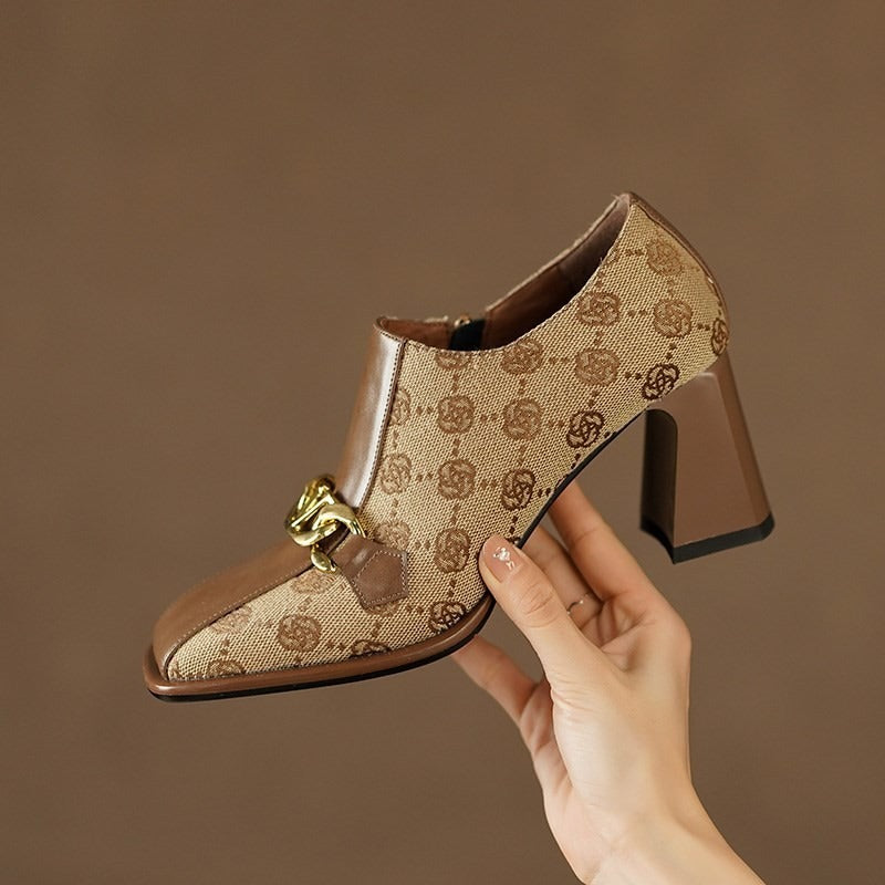 【Shoes】高級感PUパンプス W14194