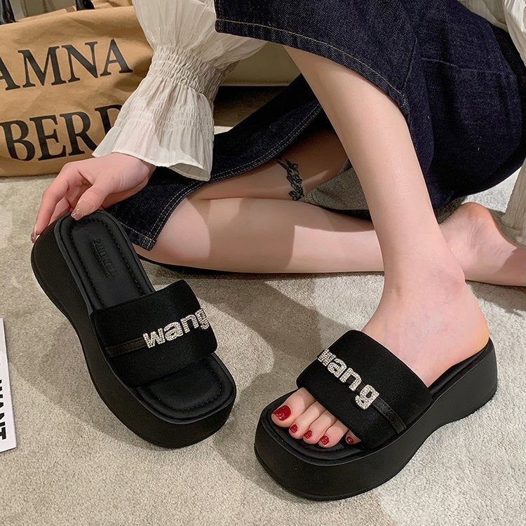 【Shoes】厚底スリッパ W12361