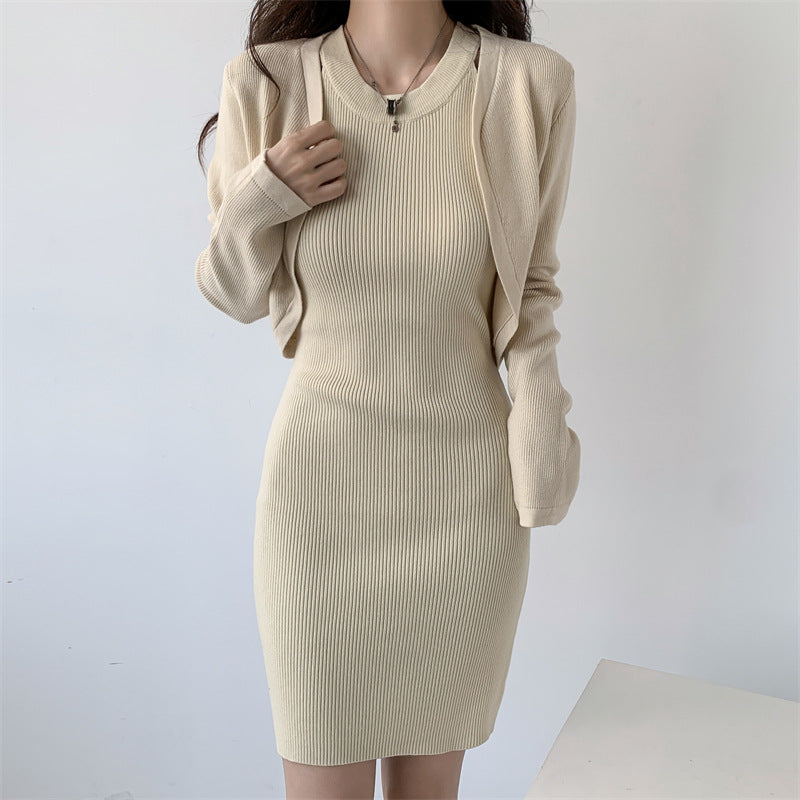 【Set】ニットセット ボレロ+ワンピース W8347